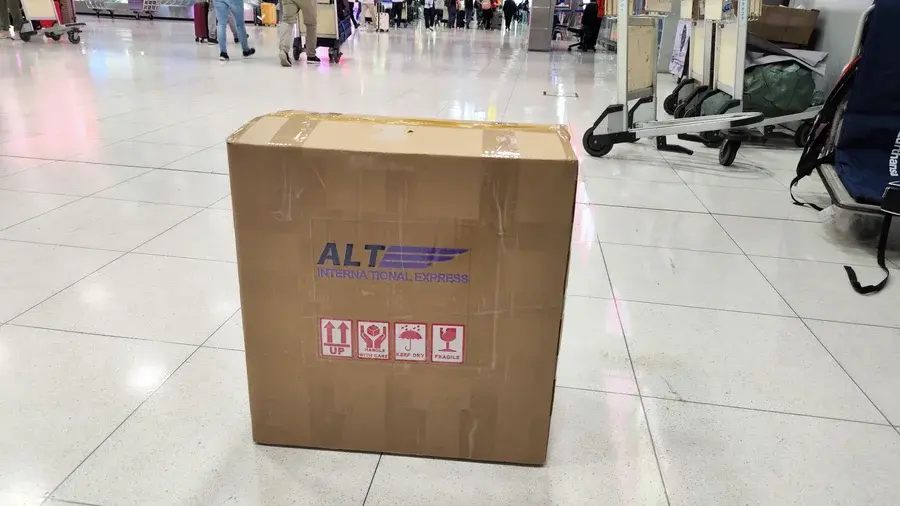 A packed shipment at Suvarnabhumi Airport
