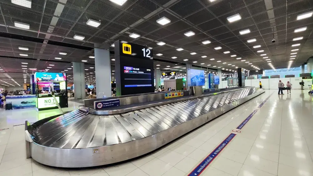 Suvarnabhumi baggage hall during a clearance visit