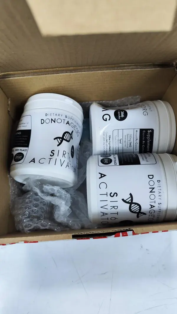 Supplement bottles unpacked from an import shipment